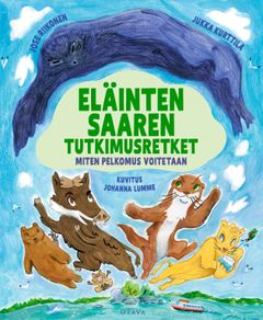 Eläinten saaren tutkimusretket -kirjan kansikuva. Kuva: Otava