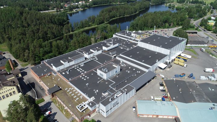 Mikkelin tehdas nykyisessä laajuudessaan (2018)
