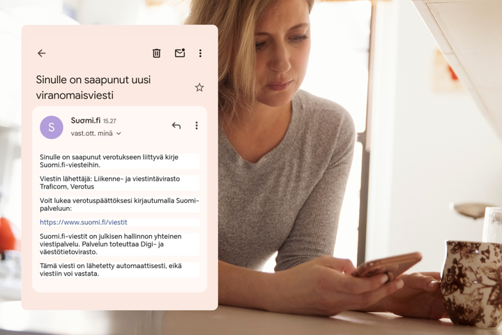 Suomi.fi-nimeä käytetään nyt huijausviesteissä.