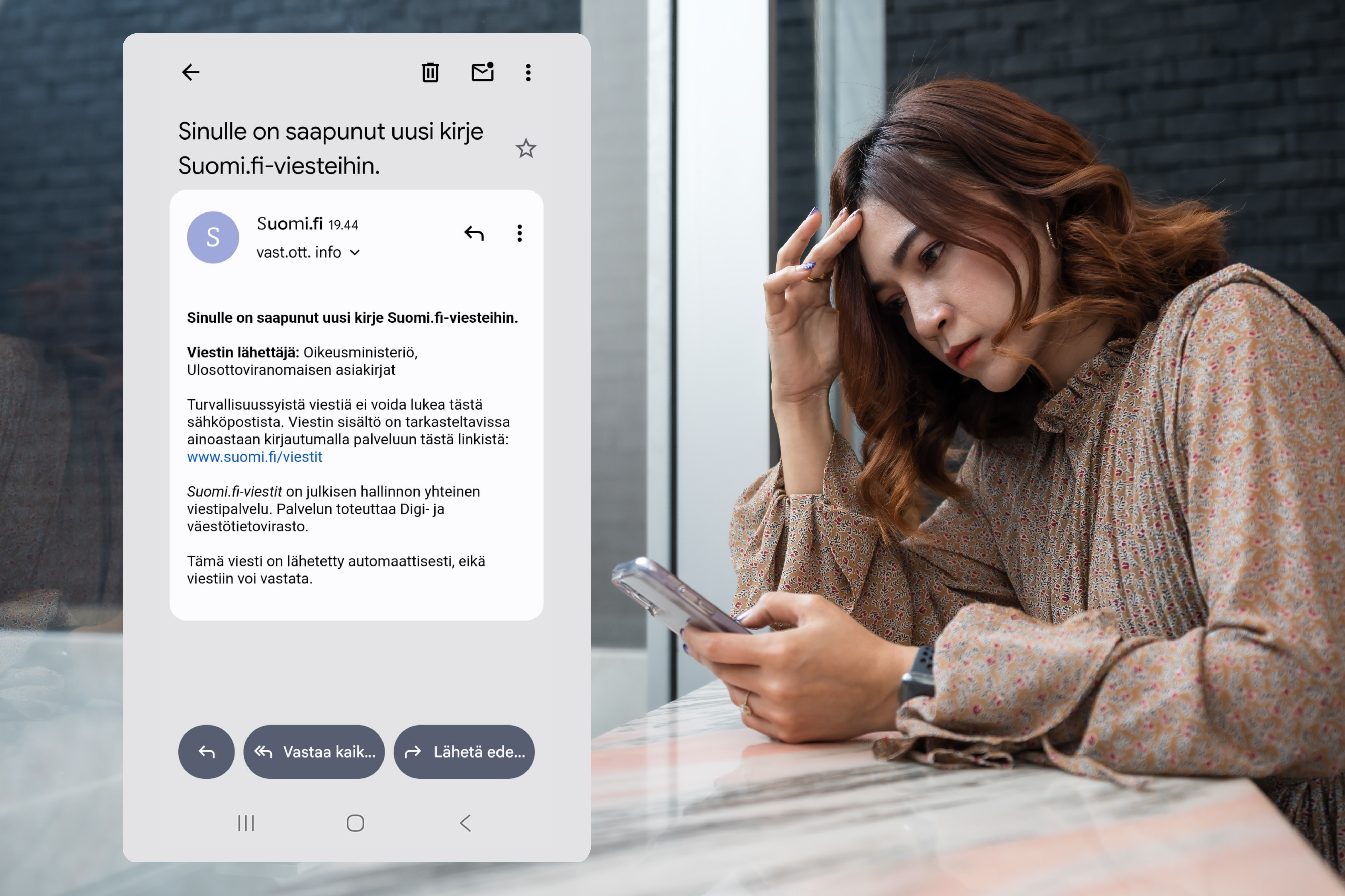 Suomi.fi-palvelun nimissä levitetään ulosottoon liittyviä huijausviestejä
