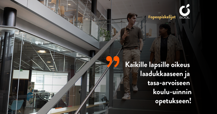 Kuvituskuvassa teksti "Kaikille lapsille oikeus laadukkaaseen ja tasa-arvoiseen koulu-uinnin opetukseen!"