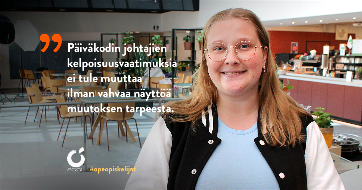 SOOL vastustaa päiväkodin johtajien kelpoisuusvaatimusten lieventämistä