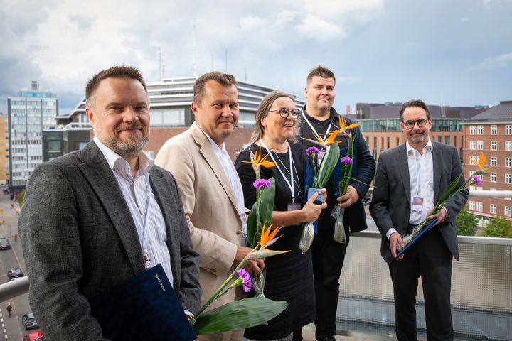 Jani Kemppainen, Jyrki Laurikainen, Helena Hirviniemi, Teemu Hirvilammi ja Kimmo Lylykangas