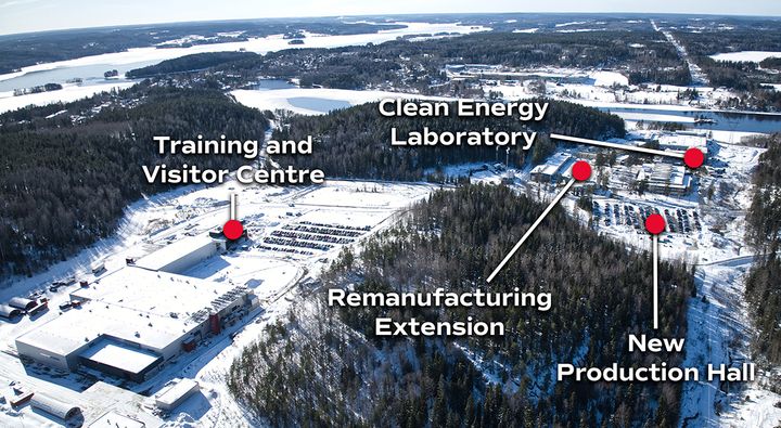 The picture shows the new investments at AGCO Power's Linnavuori factory.