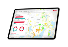 Kuva polttoainetyypin ja maatalouskoneen käytön aikaisen hiilijalanjäljen tunnistavan hiilidioksidin näytöstä.