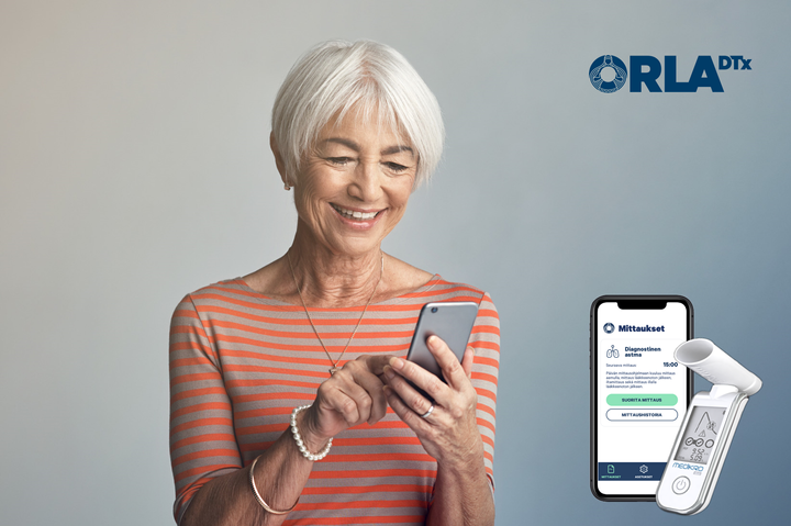 Orla DTx tarjoaa terveysalan ammattilaisille digitaalisia hoitomuotoja, kuten potilaiden etämonitorointia.