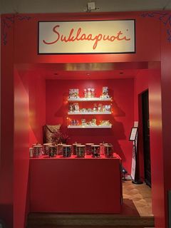 Lidleriessä oli suklaapuoti, josta sai kotiinviemisenä Lidlin suklaaherkkuja.