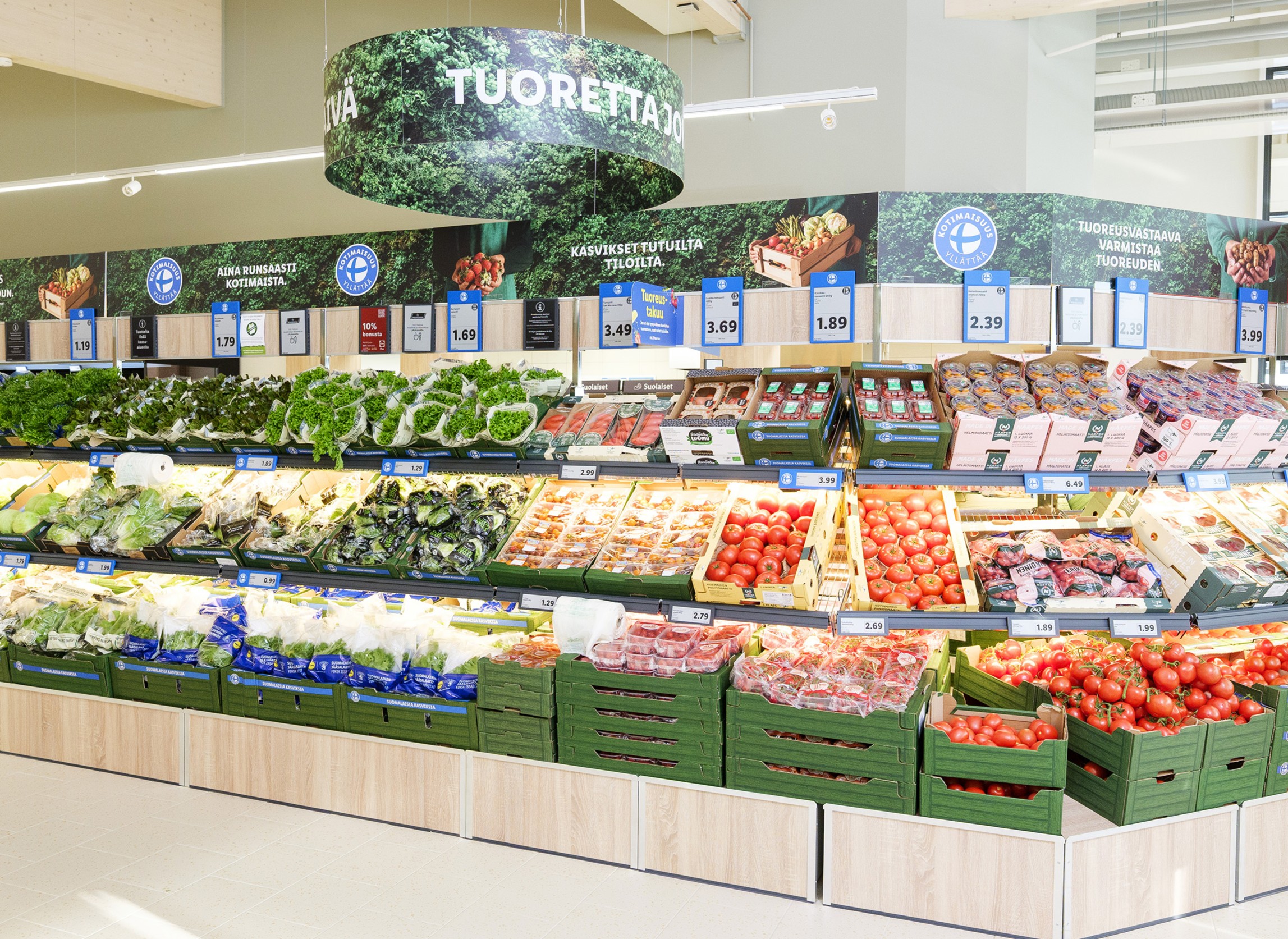 Lidl alentaa kotimaisten kasvisten hintoja sesonkimarkkinoilla