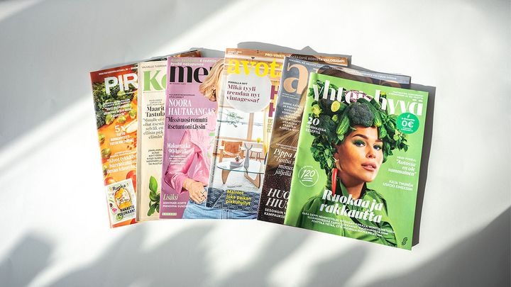 Suomen suurimpien aikakauslehtien joukossa on sekä asiakasmedioita että yleisömedioita. Kuva: Anniina Nissinen