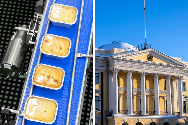 Kuvassa Valtioneuvoston linna ja elintarviketeollisuuden linjasto