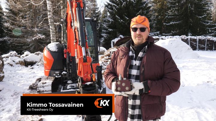 CEO Kimmo Tossavainen from KX-TreeShears Oy and the new KX Speed Valve