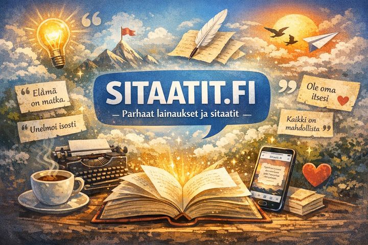 Sitaatit.fi kokoaa parhaita tunnettuja sitaatteja eri teemoista