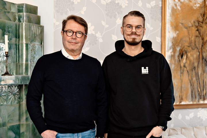 Rakennusneuvos Esa Eloranta ja toimitusjohtaja Aapo Lahtinen