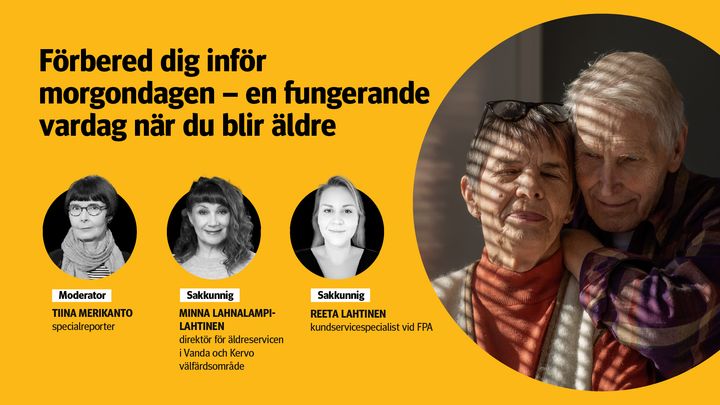 Välkommen att följa FPA:s livesändning, där du får praktiska tips om hur du förbereder dig inför framtiden samt information om förmåner, tjänster och hur du sköter ärenden för en annan person.