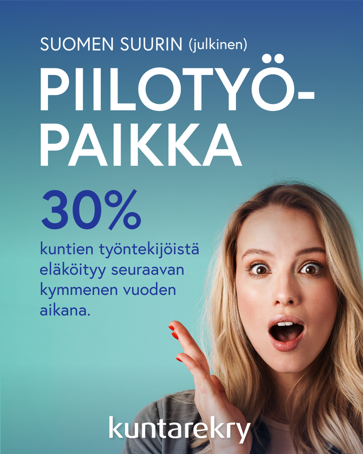 Suomen suurin (julkinen) piilotyöpaikka: 30% kuntien työntekijöistä eläköityy seuraavan kymmenen vuoden aikana.