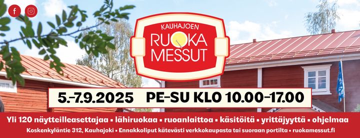 Mainoskuva Ruokamessuista pohjalaisesta pihapiiristä