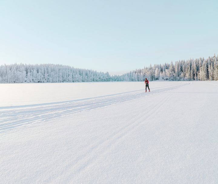 Hiihtäjä ladulla
