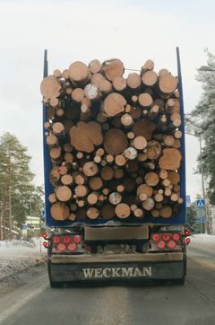 Rekka matkalla kohti Äänekoskea 25.2.2026, kuva: Ville Havukainen/Metsäliike