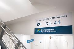 Opaste sisätiloissa näyttää tien vastaanottohuoneisiin 31-44, kolmas kerros. Kymenlaakson hyvinvointialue.