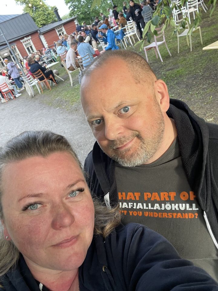 Kauppiaat Katja ja Pasi Korvanen