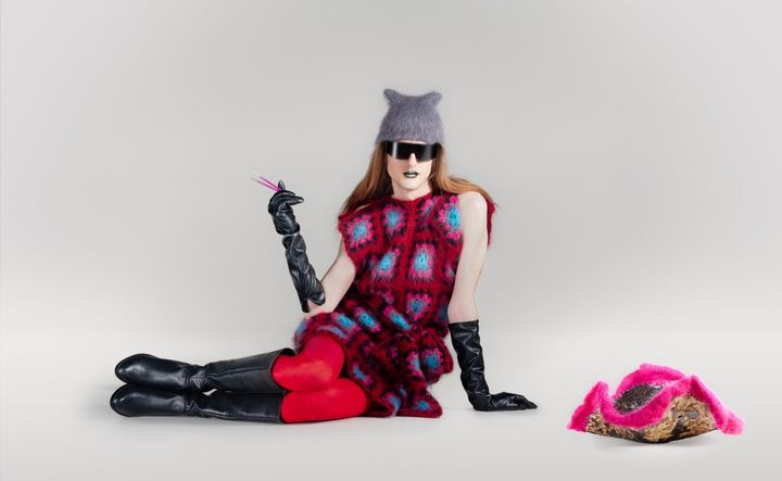 Juha Vehmaanperän viimeisin mallisto Interexterior Decoration vuodelta 2026. Mallina Juha Vehmaanperä.