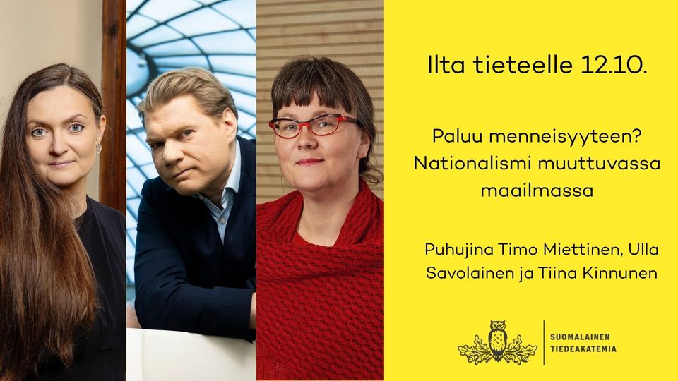 Ulla Savolainen (kuva: Emma Suominen), Timo Miettinen (kuva: Veikko Somerpuro) ja Tiina Kinnunen (kuva: Mikko Törmänen)