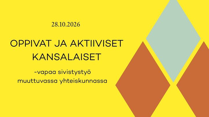 Tiedekoosteen julkistamistilaisuuden kuvituskuva, jossa keltaisella pohjalla eri värisiä salmiakkikuvioita