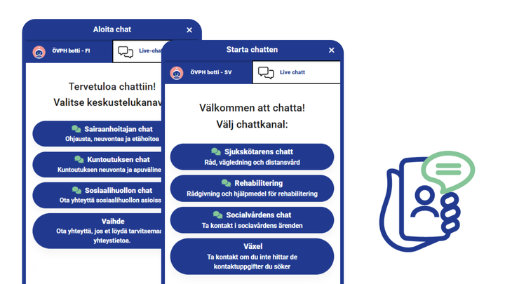 Chat-keskustelun voi avata verkkosivujen oikeasta alareunasta, klikkaamalla ”Aloita chat” –painiketta.