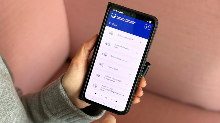 I appen hittar du alla våra chattjänster samt länkar till alla våra digitala tjänster.