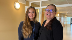 Hälsovårdarna Tia Ylimäki och Hanna Vanhatupa vill påminna om enkäten och hoppas också att vårdnadshavarna ska uppmuntra de unga att svara.