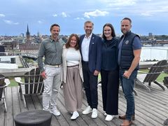 Nicklas Söderholm Noora Haverinen John Filipiak Wallderin Marleena Härkönen Erik Hollertz. Miehet OMT Groupista ja naiset Welado Groupista.
