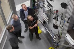 NFG employee showing N1 prototype