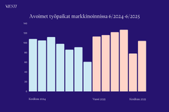 Avoimet työpaikat markkinoinnissa 6:2024-6:2025