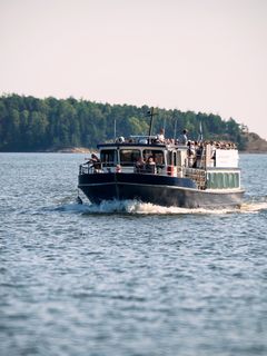 Vesibussi ajaa merellä