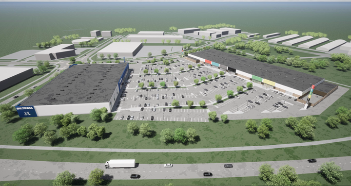 Havainnekuva: Tuusulaan Sulan alueelle nouseva kauppapaikkakeskittymä