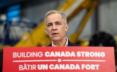 Liberal Leader Mark Carney, shown here campaigning at the Operating Engineers Training Institute of Ontario in Oakville, has rallied Canadians around national unity and is now in a close race against the Conservatives ahead of the federal election on April 28.