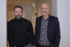 Krosswisen toimitusjohtaja Matti Ristimäki ja MMGP:n osakas Harry Brade.