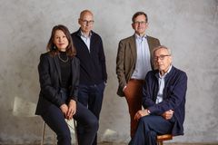 Elina Pylkkänen, Martti Hetemäki, Vesa Vihriälä ja Sixten Korkman