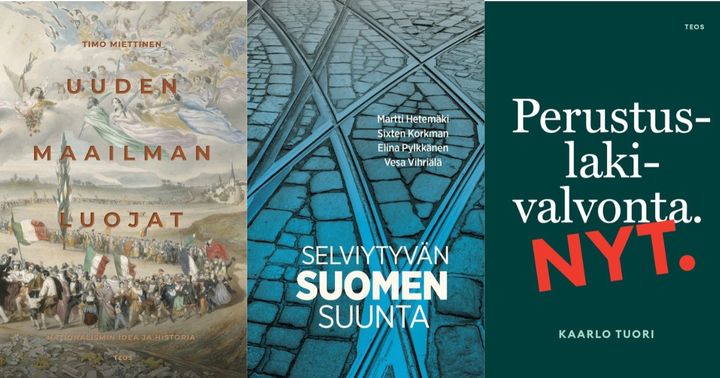 Uuden maailman luojat, Selviytyvän Suomen suunta ja Perustuslakivalvonta. Nyt. ilmestyvät tällä viikolla