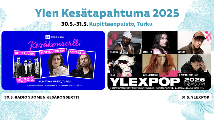 YleXPopin ja Radio Suomen Kesäkonsertin artistit on julkaistu.