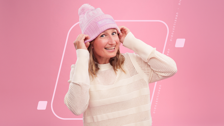 Tanja Poutiainen Urheilustudion promokuvassa.
