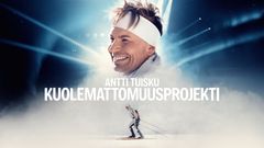 Antti Tuisku hiihtää sarjan Antti Tuisku – kuolemattomuusprojekti -key imagessa.