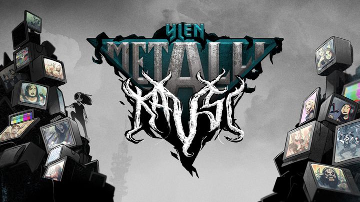 Useita televisioruutuja, joissa erilaisia kuvia ihmisistä; taustalla teksti "Ylen Metallikausi".