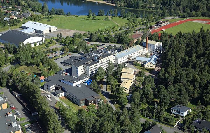 Ilmakuva Forssan sairaalan alueesta.
