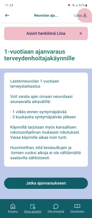 Kuvakaappaus%20ajanvarausn%E4kym%E4st%E4%20Oma%20H%E4me%20-sovelluksessa.