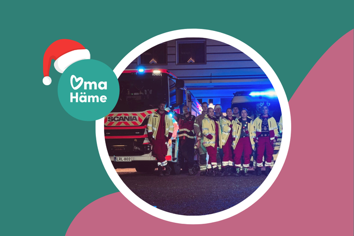Riihimäen paloaseman 4. vuoro jouluisissa tunnelmissa aattona 2024.
