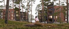 Havainnekuva Juhlakallion sisäpihalta