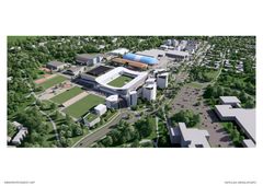 Suuntaa-antava havainnekuva luoteeesta/Tapiolan urheilupuiston uudistus.