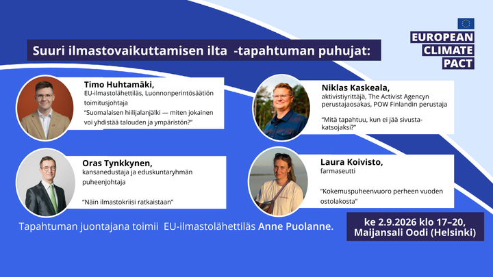 Suuri ilmastovaikuttamisen ilta Helsingin Oodissa 2.9.2026