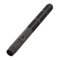 The MKH 8018 RF condenser microphone is a compact stereo shotgun mic with three switchable stereo modes (MS, XY-wide and XY-narrow)